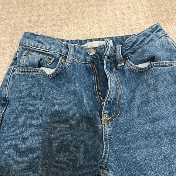 Top shop mom jeans medium wash high waisted petite - Picture 2 of 2
